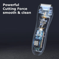 Enssu Mens Body Hair Trimmer Electric Shaver, Ceramic Blade, Waterproof Round Tip for Chest Beard Body Hair