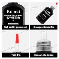 Kemei Premium Hair Clipper Blade Lubricating Oil for Trimmers Blade Corrosion for Rust Prevention Fits Oil Bottle Suitable