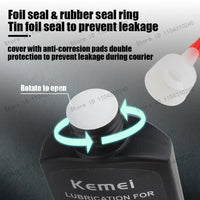 Kemei Premium Hair Clipper Blade Lubricating Oil for Trimmers Blade Corrosion for Rust Prevention Fits Oil Bottle Suitable
