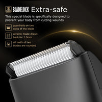Enssu Mens Body Hair Trimmer Electric Shaver, Ceramic Blade, Waterproof Round Tip for Chest Beard Body Hair