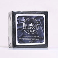 B+100G Bamboo Charcoal Powder Deep Cleaning Soap Plant Oil Soap Keratin Protein Men's Bath and Face Wash Handmade Soap