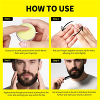 Beard Care Wax Beard Nourishing Balm Strong Holding Natural Beard Balm Conditioner Keep Smoothing Men Beards Styling Products