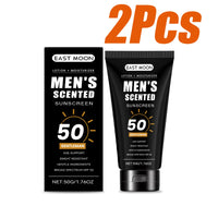 Men's Moisturizing Sunscreen Spf 50 Uv Protection Facial Sun Block Fast Absorbing Non-Greasy Matte Finish with Hyaluronic Acid