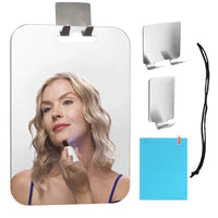 25cm Acrylic Anti Fog Mirror Bathroom Tools Shower Shaving Fogless Mirror Washroom Accessories With Wall Suction For Men Women