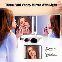 LED Three Way Haircut Mirror