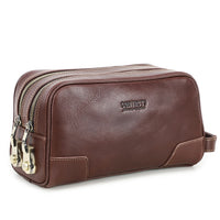 Genuine Leather Lock Clutch Bag