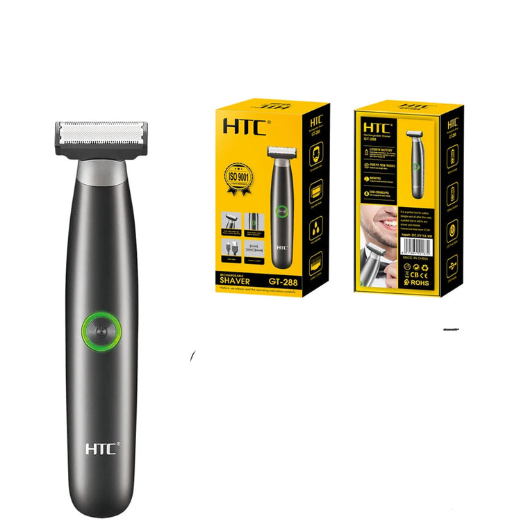 HTC Electric Shaver One Blade USB Rechargeable Electric Beard Trimmer Washable Safety Face Razor Shaving Machine for Men