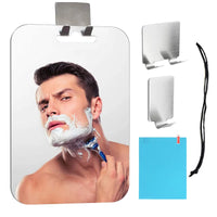 25cm Acrylic Anti Fog Mirror Bathroom Tools Shower Shaving Fogless Mirror Washroom Accessories With Wall Suction For Men Women