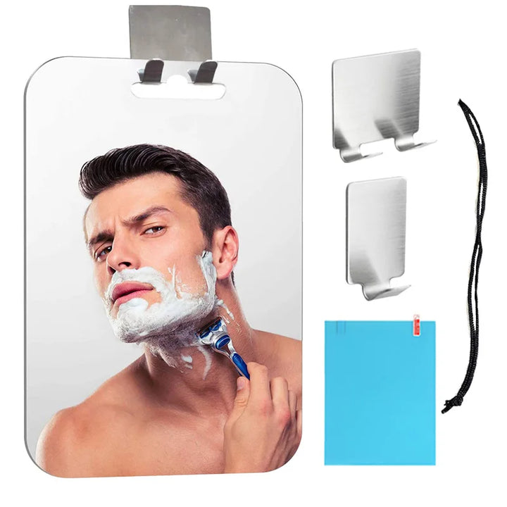 25cm Acrylic Anti Fog Mirror Bathroom Tools Shower Shaving Fogless Mirror Washroom Accessories With Wall Suction For Men Women