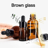 New 1/2/3pcs 5ml/10ml/15ml Glass Dropper Bottle Mini Dropper Small Glass Bottle Refillable Bottles Travel FZP07