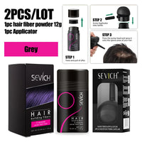 SEVICH Hair Fiber Thickening Spray Set 12g Instant Regrowth Powder Hair Building Fiber Applicator Hairline Powder Hair Concealer