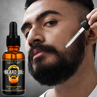 100% Natural Sandalwood Scent 30ml Beard Oil and 30g Balm Soften Strengthen Moisturize Men Beard Grooming Care Product