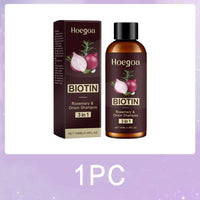 Red Onion Shampoo Rosemary Hair Growth Soft Shine Hydrating Stronger Hair Root Cleansing Scalp Refreshing Biotin Infused Shampoo
