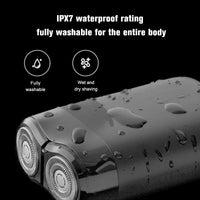 NEW MIJIA Electric Shaver S100 IPX7 Waterproof 7200RPM Dual Floating Head Wet/Dry Shaving Type-C Fast Charge 90min USB Razor -CN