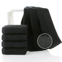5 Pieces 35x75cm 100% Cotton Black Face Towel Set No Fading Hand Towels for Men Hotel Corporate Gift Soft and Highly Absorbent