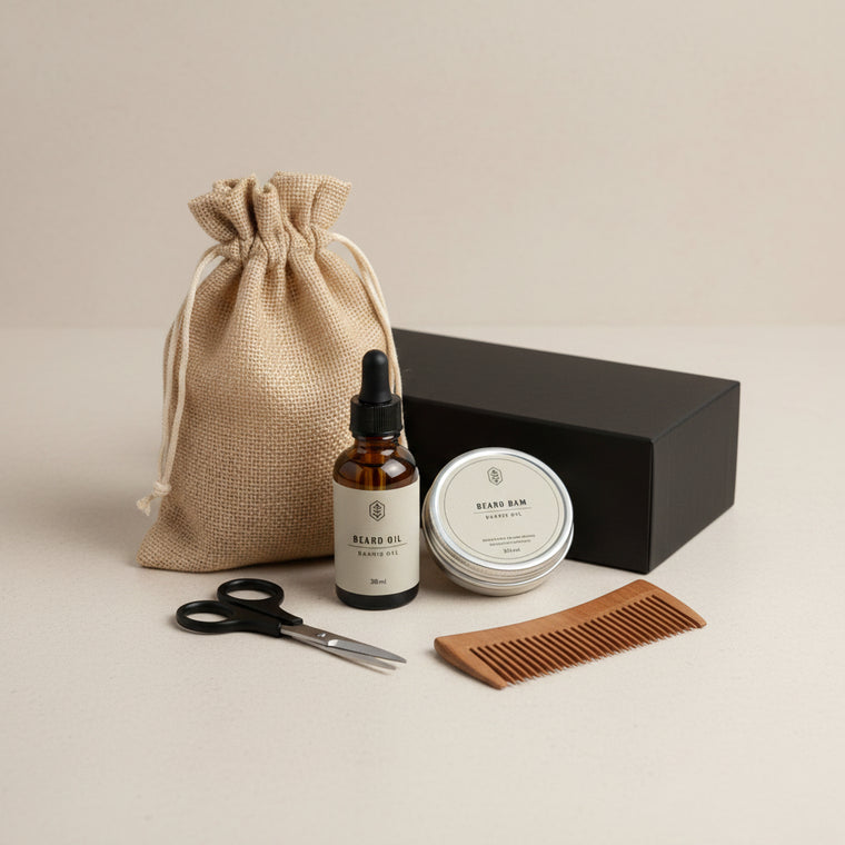 Beard Growth Kit For Men Barbe Hair Enhancerbeard Essential Oil Moisturizing Wax Growth Roller Comb Styling Scissors Beard Care