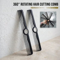 2Pc New Professional Barber Combs Set Spinning Wide Fine Tooth Haircut Combs Anti-static Taper Comb For Salon Hairdressing Tools